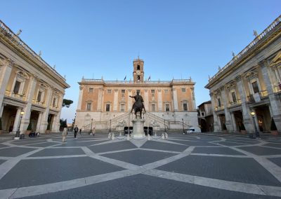 Piazza del Campidoglio Rom Michelangelo Platz Marcus Aurelius Statue Kapitol